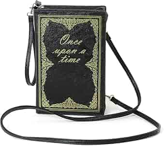 Vintage Hard Bound Story Book Clutch Shoulder Bag Black
